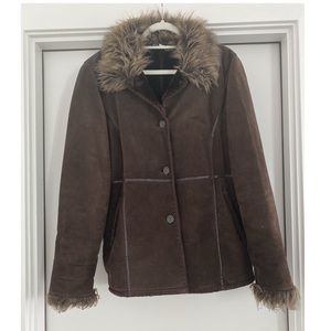 Genuine Leather and faux fur jacket